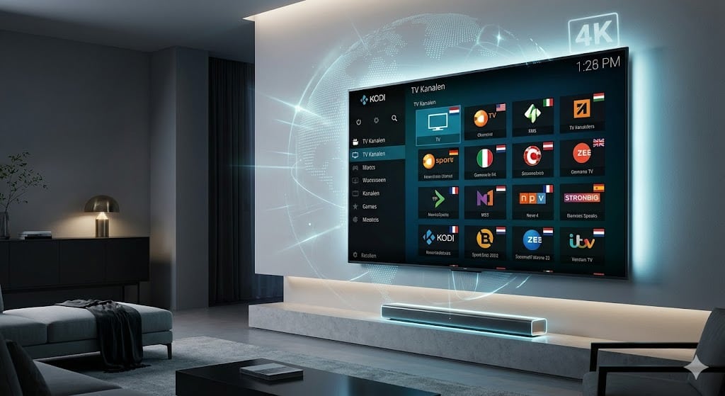 IPTV instellen op Kodi in een modern huis